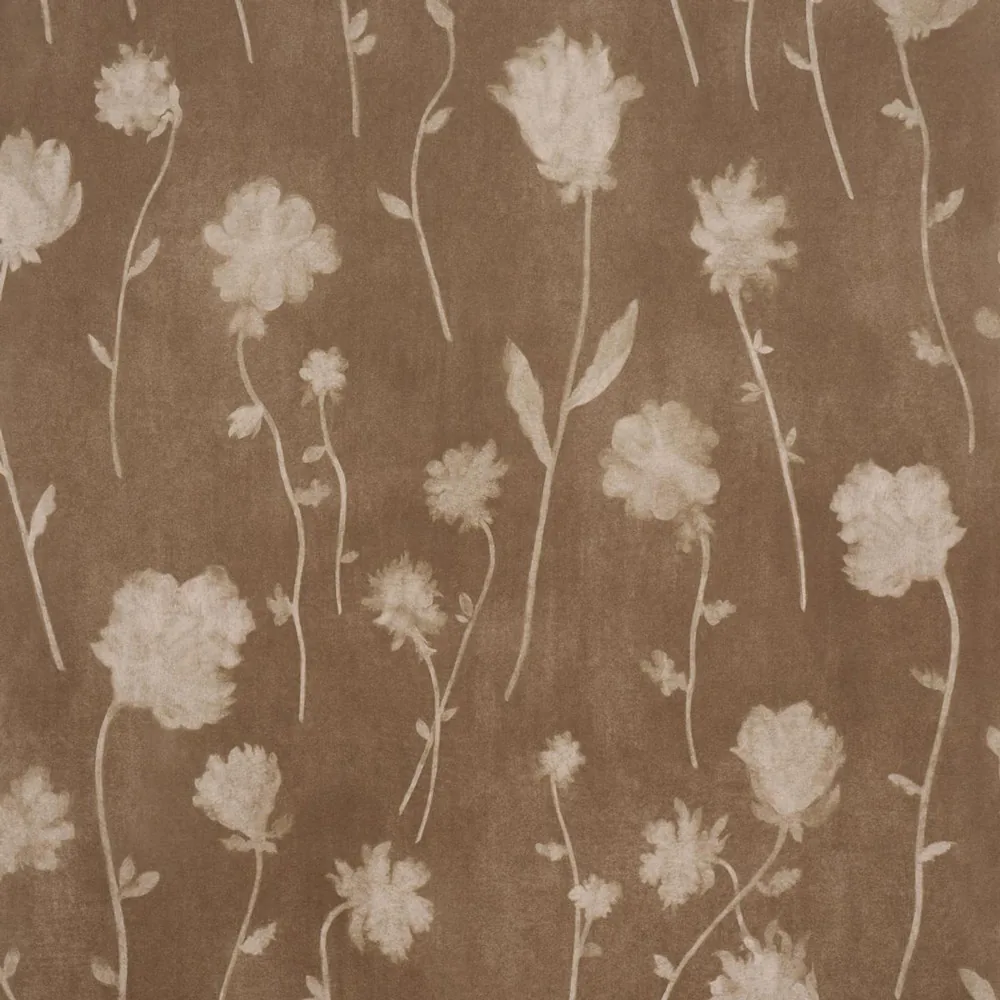 Schumacher Before Midnight Chocolate Floral Wallpaper