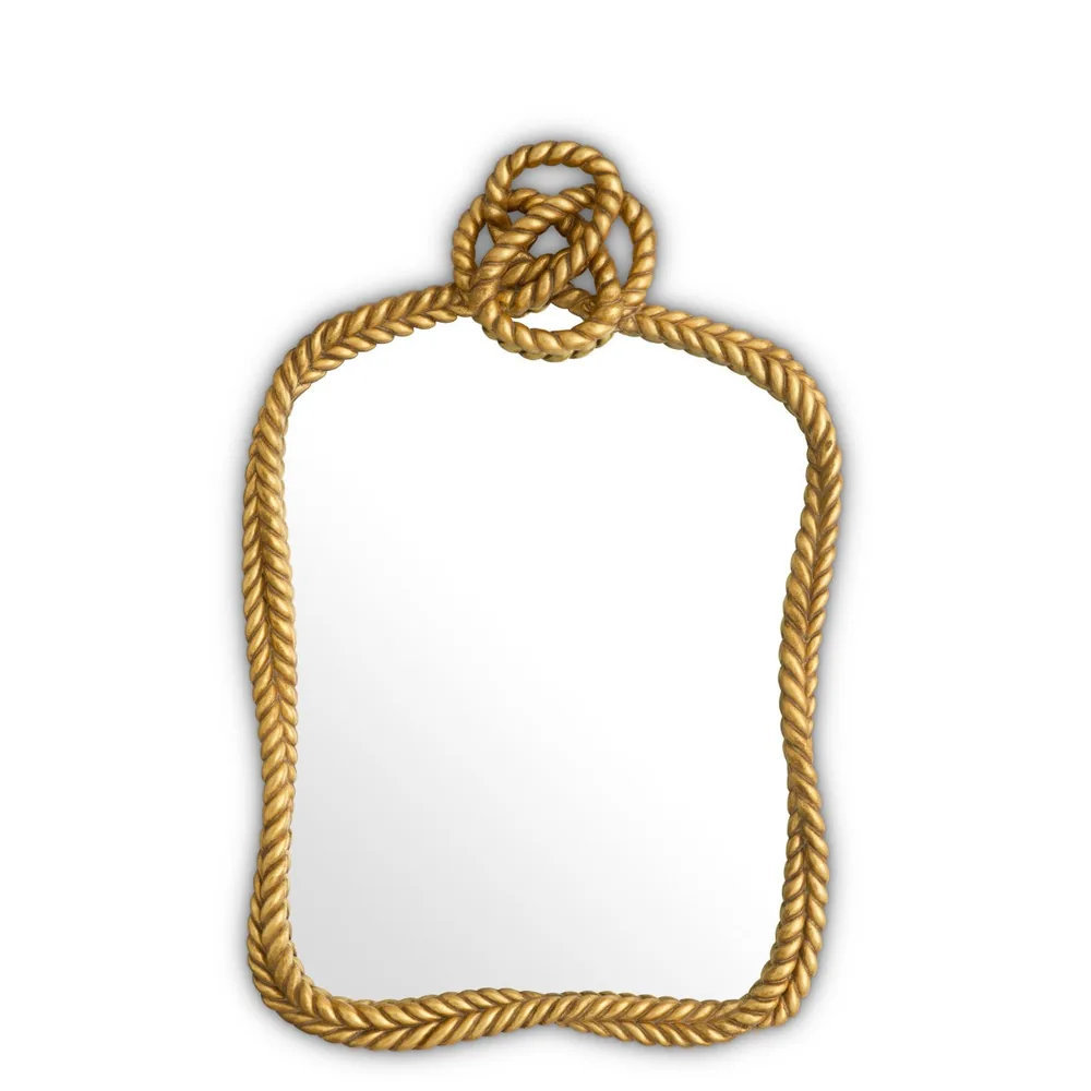 Mirror in an antique gold finish