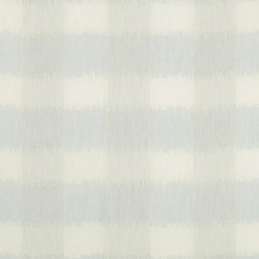 Pale checked sheer fabric for window treatments