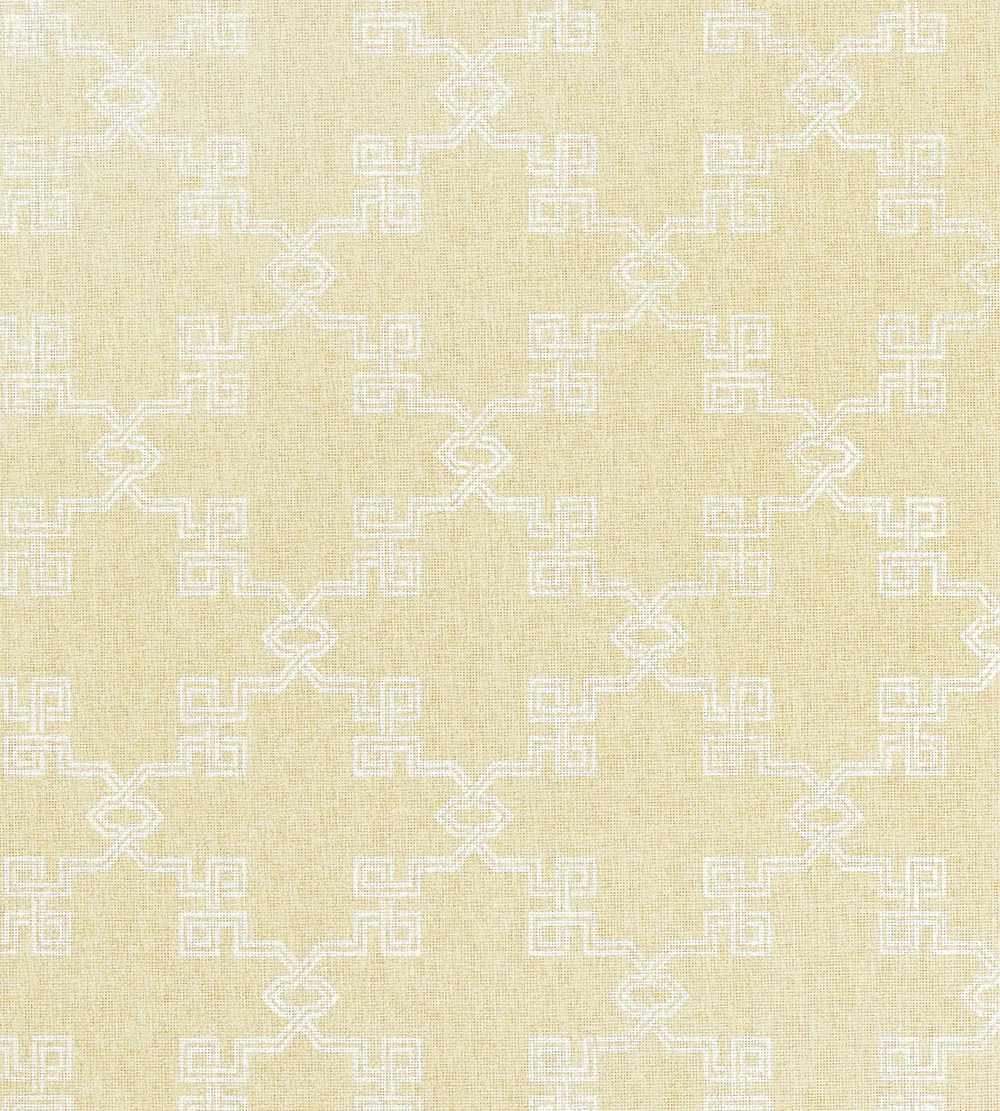 Lattice-patterned wallcovering with a light geometric rhythm